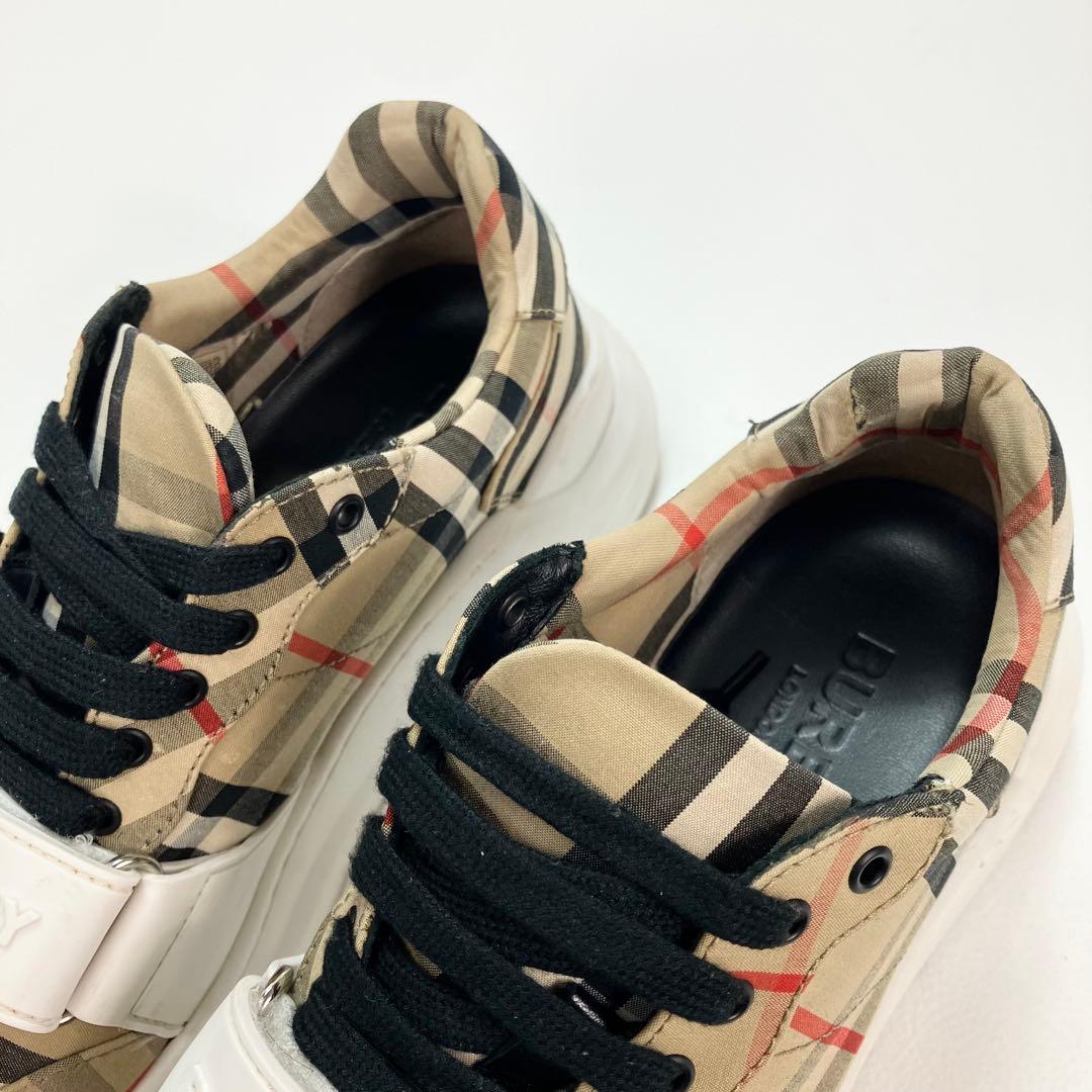 【定価12.5万円】BURRBERY ノバチェック ダッドスニーカー 37