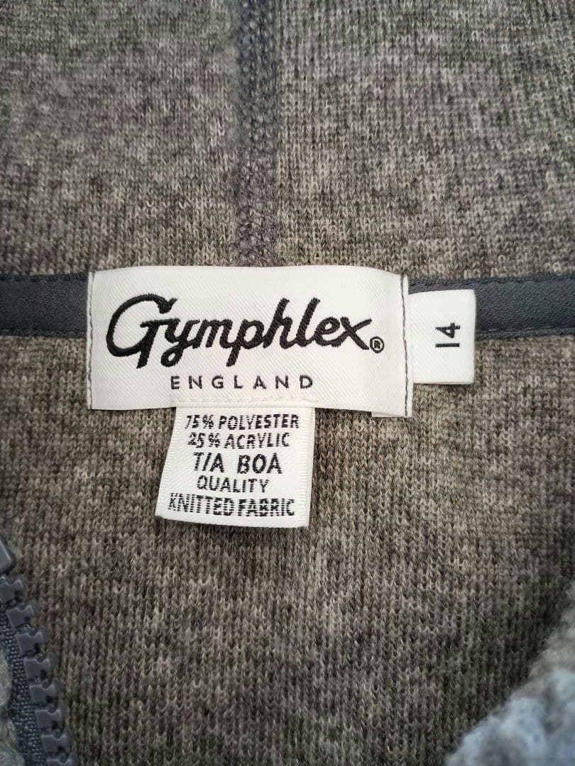 【新品タグ付】Gymphlex ジムフレックス ボアフードベスト ヘザーグレー