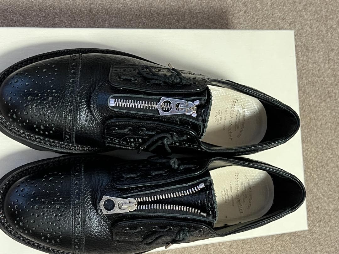 74800円フットザコーチャー美品25cm黒RESISTANCEメンズシューズ