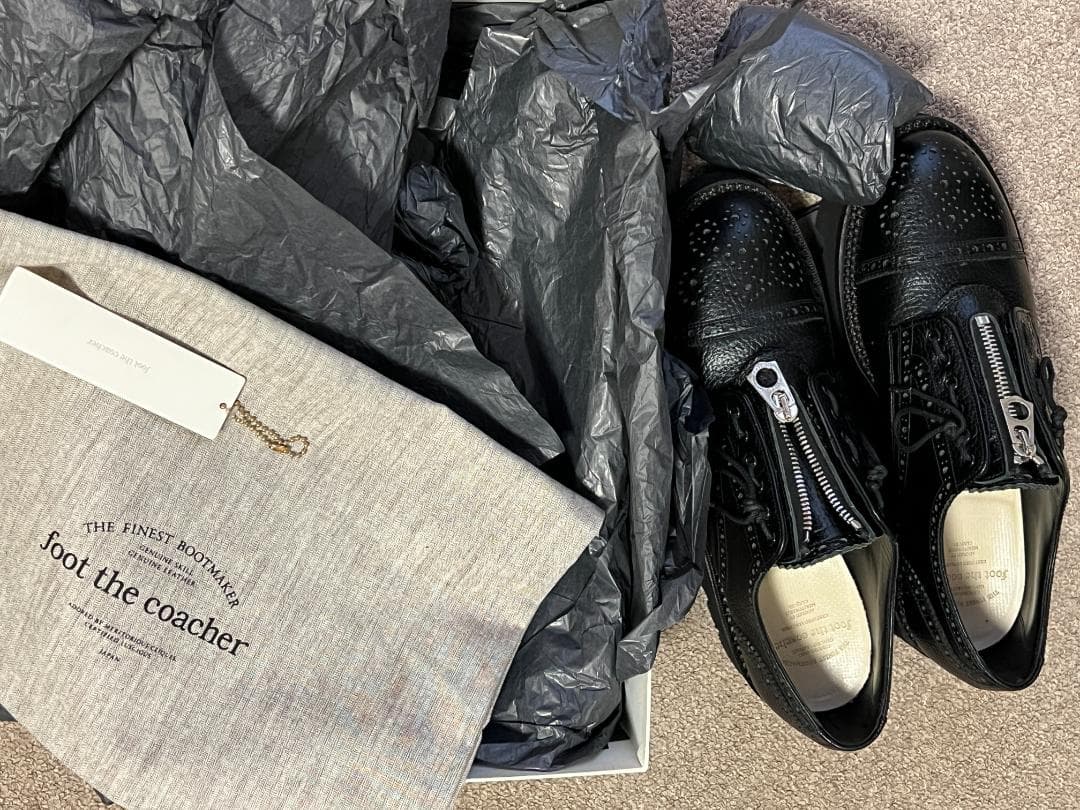 74800円フットザコーチャー美品25cm黒RESISTANCEメンズシューズ