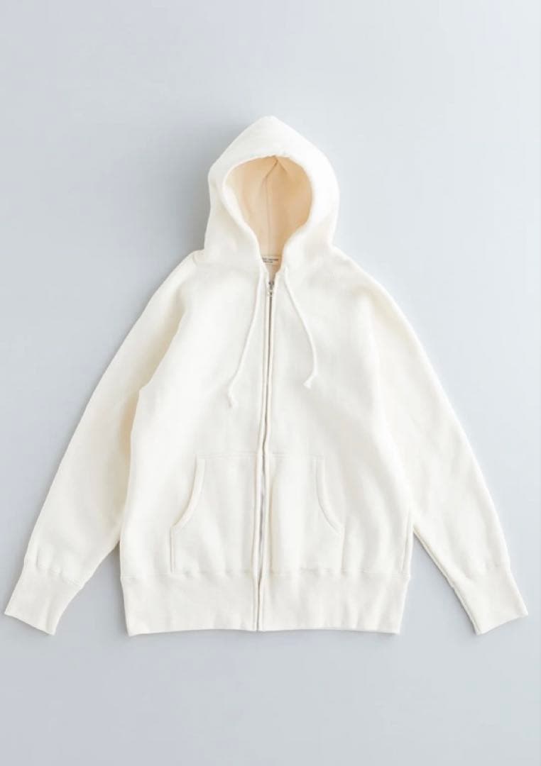 アトリエナルセ☆ コットン吊裏毛スウェットパーカー☆アイボリー
