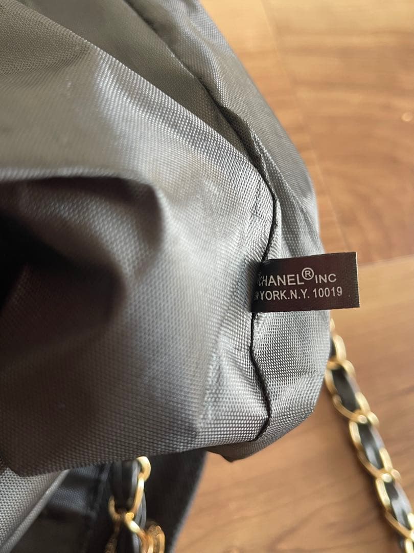 未使用 CHANEL ノベルティ ブラック チェーントートバッグ