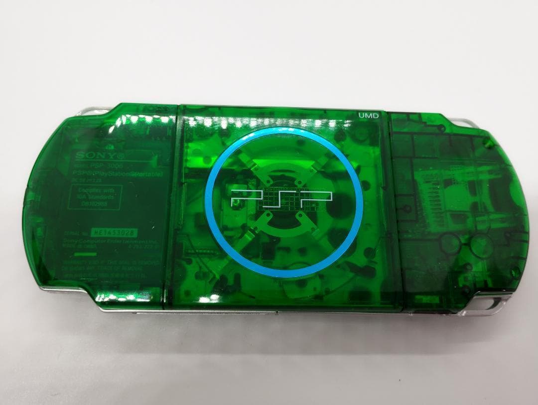 PSP 3000 すぐ遊べるセット【美品・カスタム】スケルトン　グリーン
