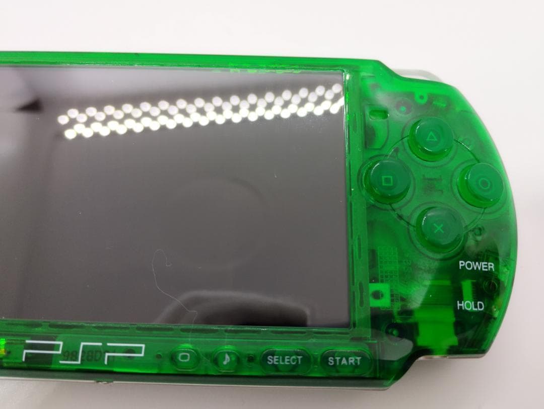 PSP 3000 すぐ遊べるセット【美品・カスタム】スケルトン　グリーン