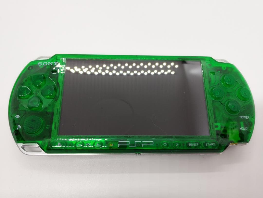 PSP 3000 すぐ遊べるセット【美品・カスタム】スケルトン　グリーン
