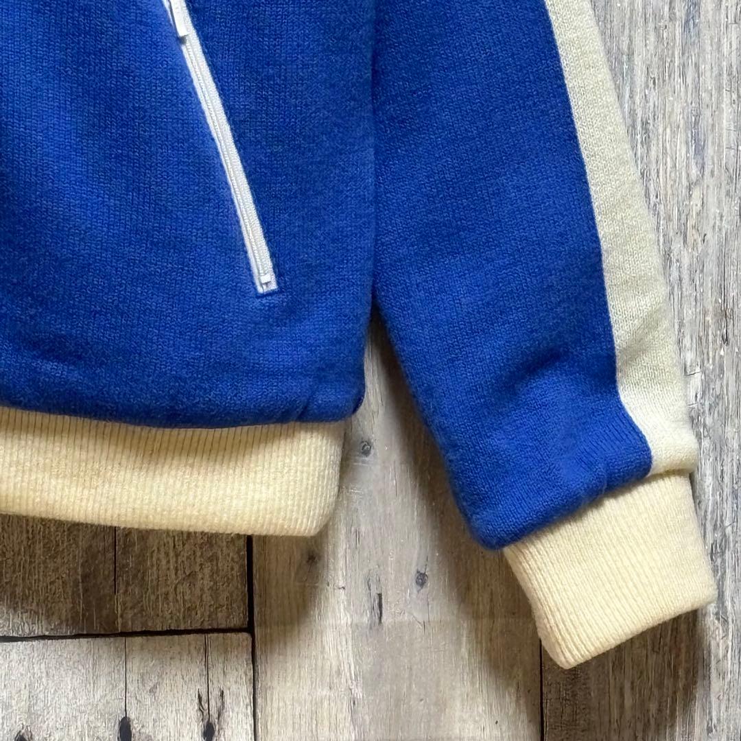 パーリーゲイツ　ニット　ジャケット ジップアップ　裏地あり　ウール混　1