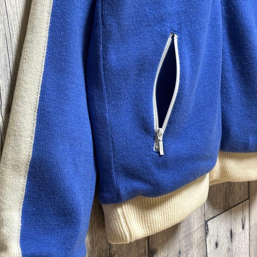 パーリーゲイツ　ニット　ジャケット ジップアップ　裏地あり　ウール混　1