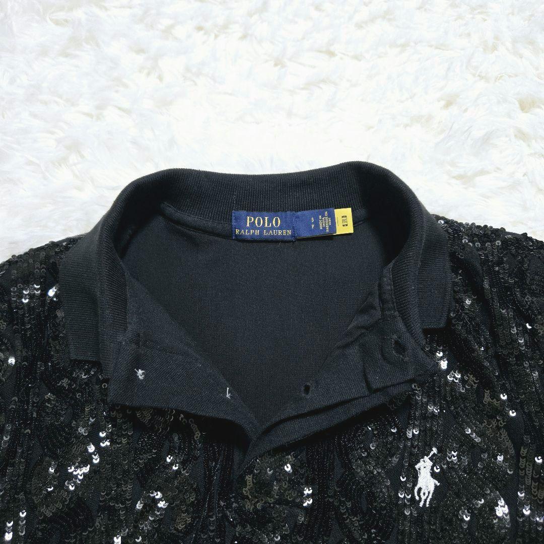 希少 ★ ポロ ラルフローレン スパンコール ポロシャツ ホース刺繍 現行タグ