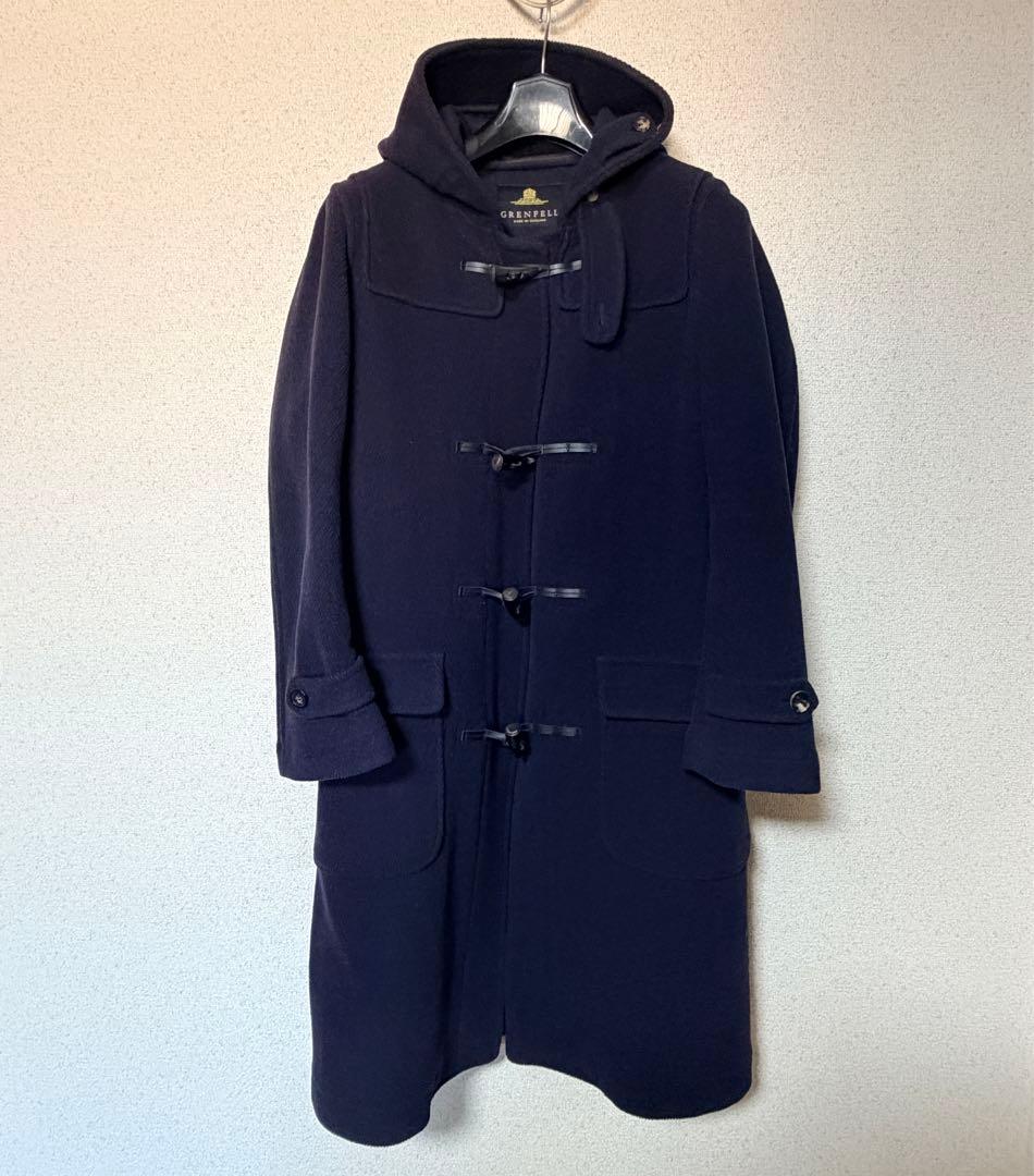GRENFELL ネイビー ダッフルコート 36