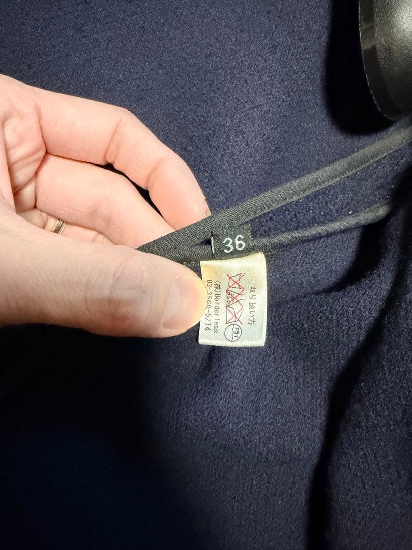 GRENFELL ネイビー ダッフルコート 36