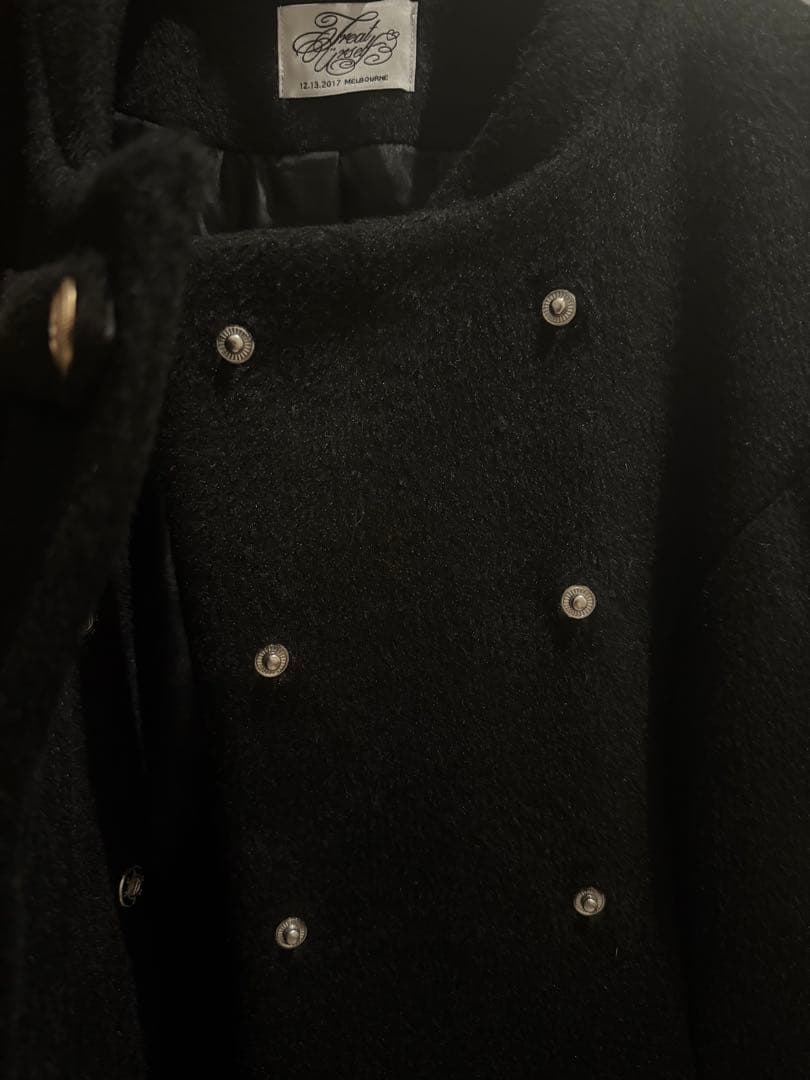 Treat Ürself Muse fur flare coat（black）