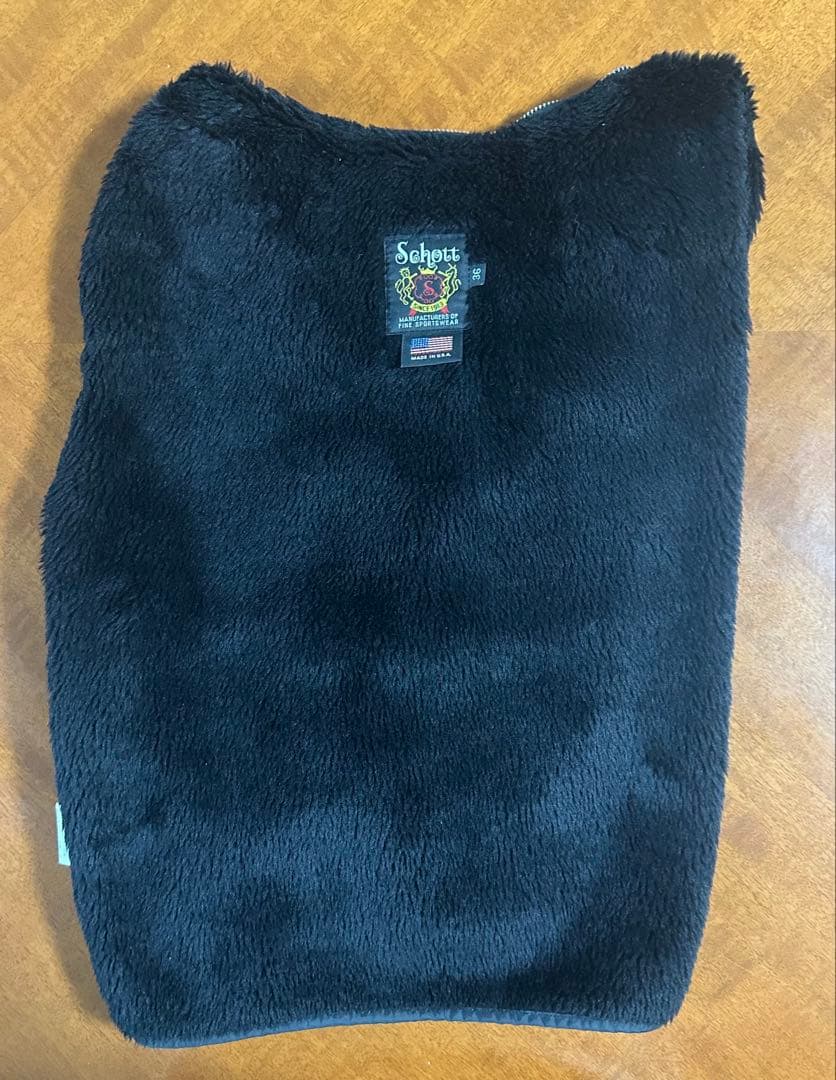 【米国製】　schott フライトジャケット　G-1 本革 黒　襟ボア　36