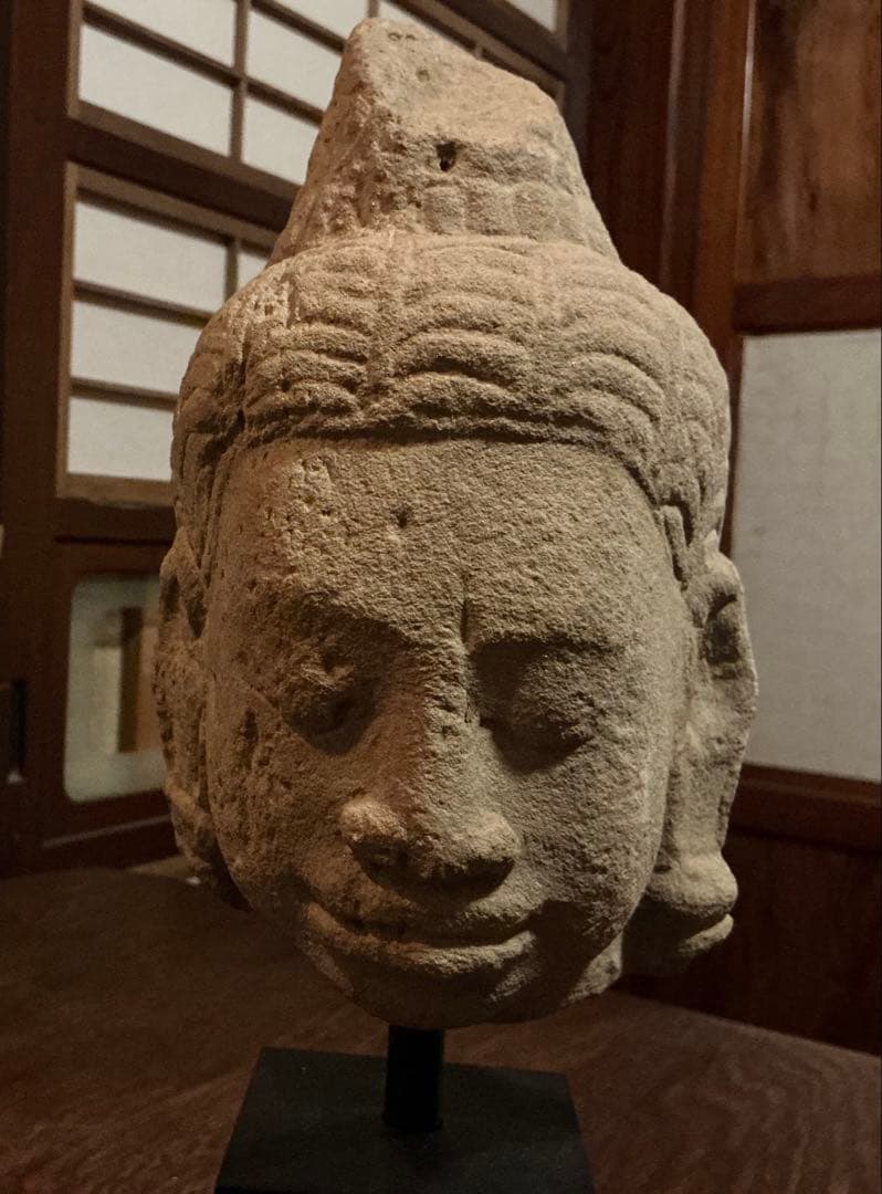 o*0様 クメール彫刻　仏頭