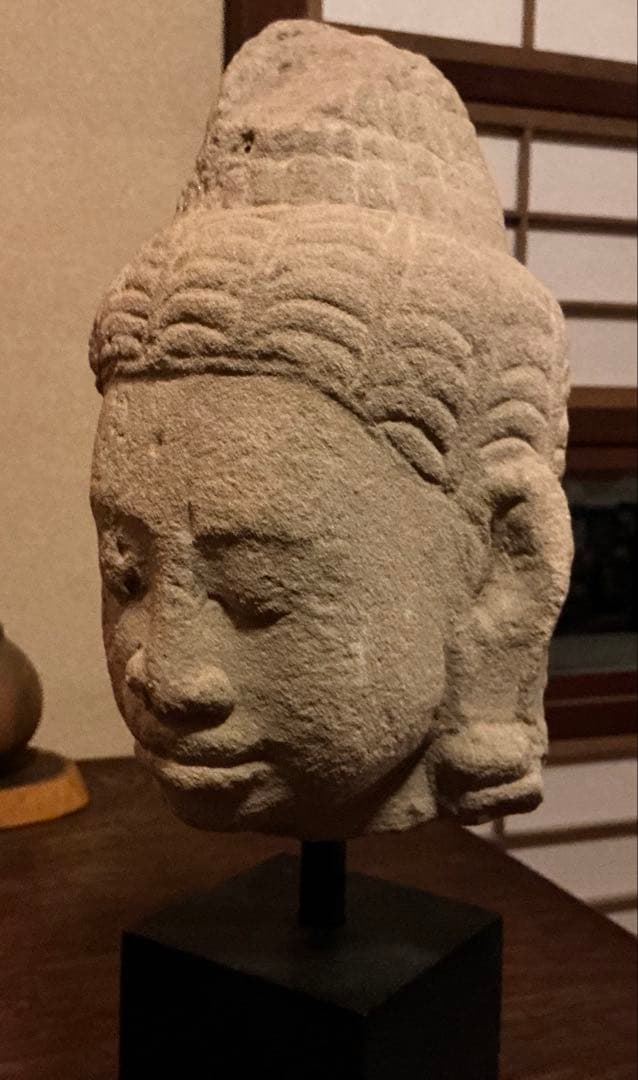 o*0様 クメール彫刻　仏頭