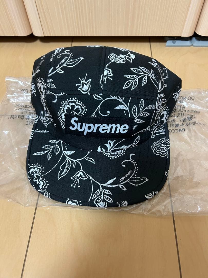 帽子 Supreme Floral Jacquard Camp Cap black