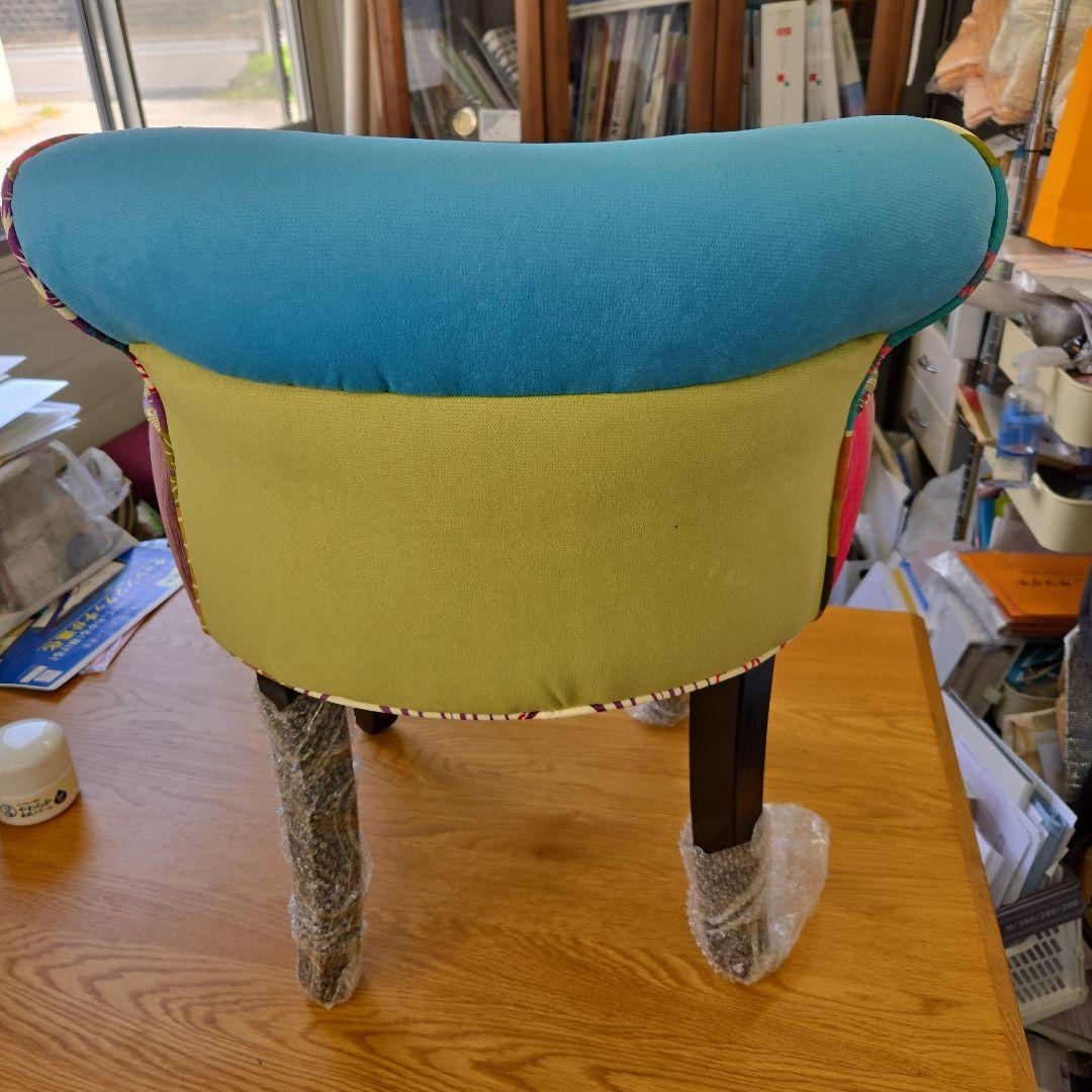 カラフルパッチワーク丸型椅子