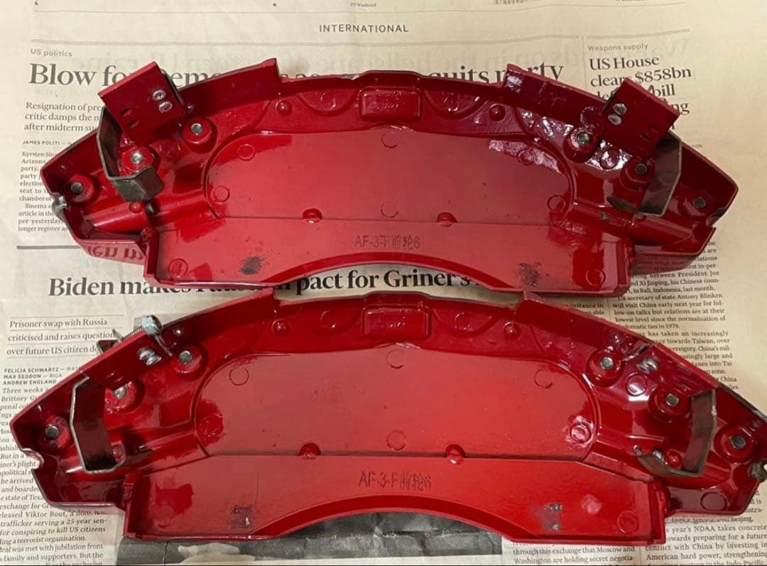 アルファード 30系 ロゴ入り キャリパーカバー レッド 前後一式セット