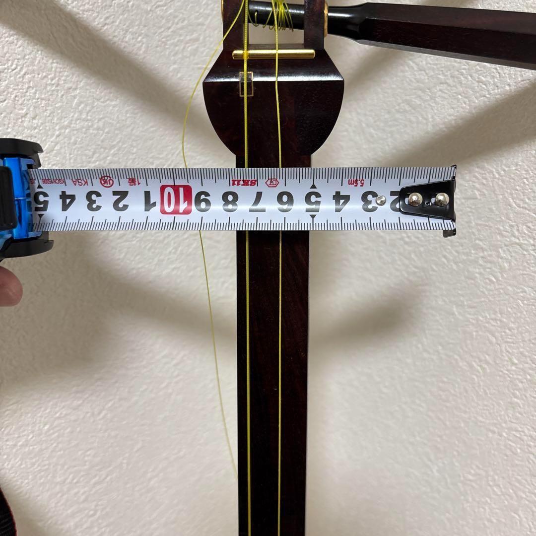 三味線 中棹 紅木 金細 綾杉胴 ハードケース 皮破れ 糸切れ