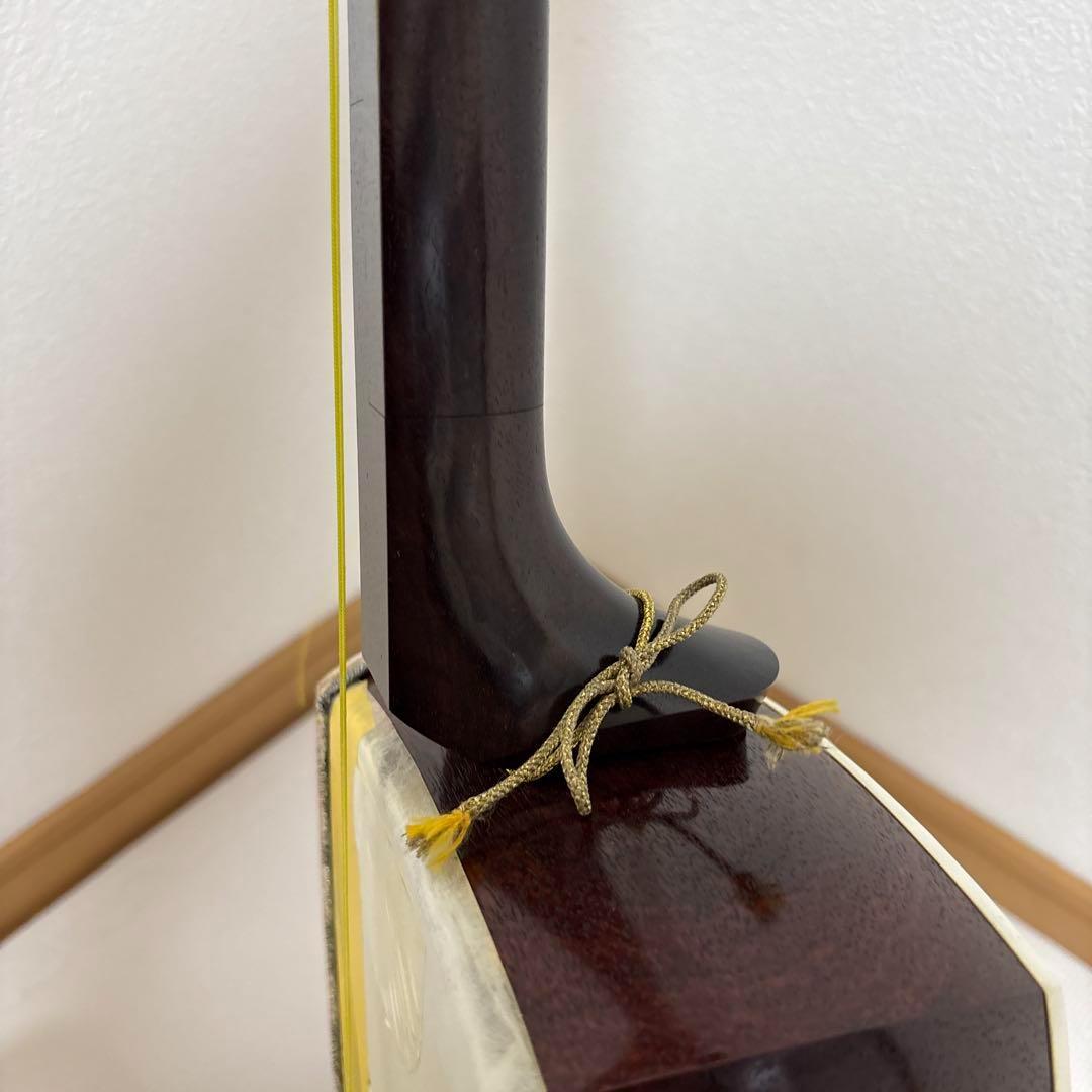 三味線 中棹 紅木 金細 綾杉胴 ハードケース 皮破れ 糸切れ