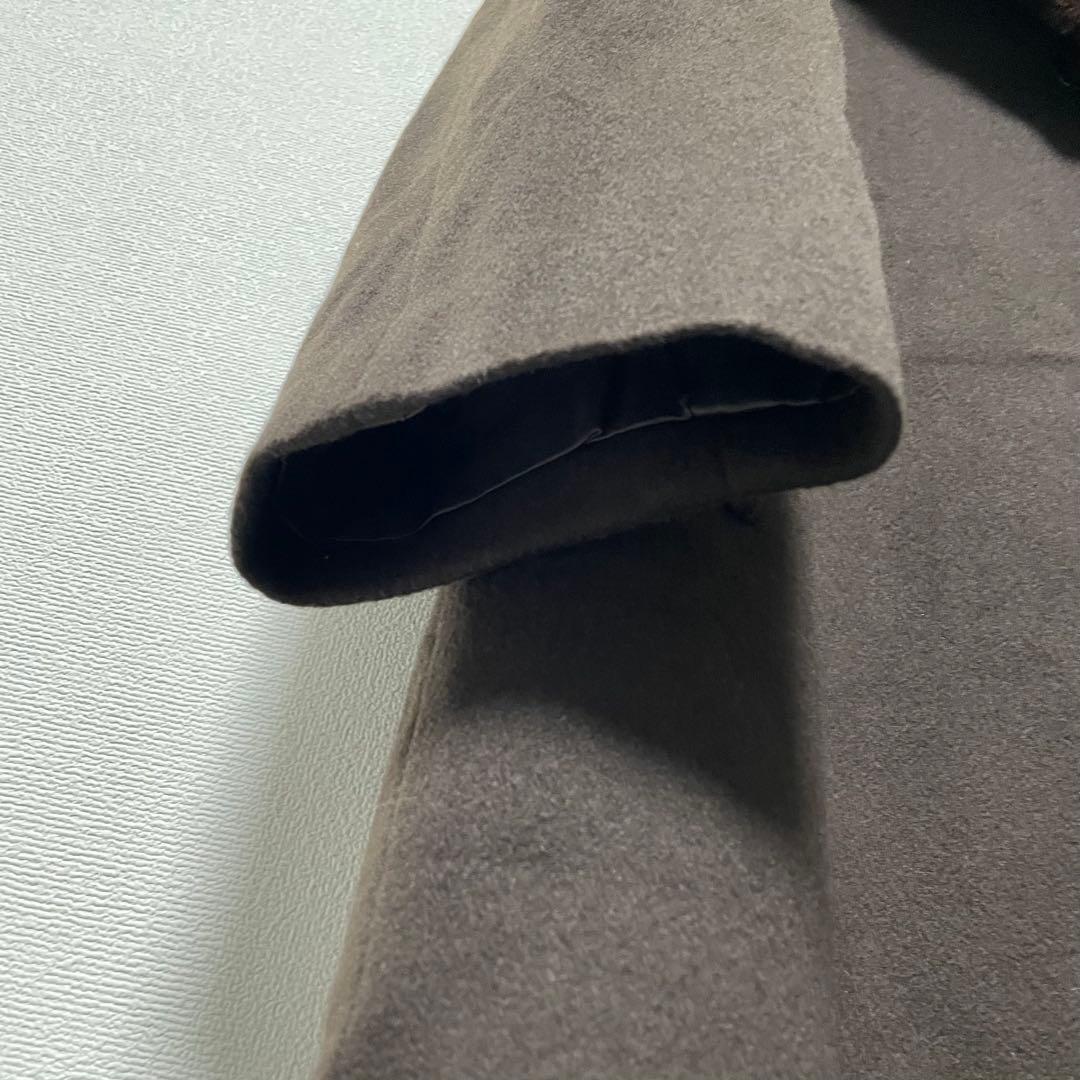 【極上の肌触り】ファーロングコート カシミヤ100 ミンク タグ付き Aライン