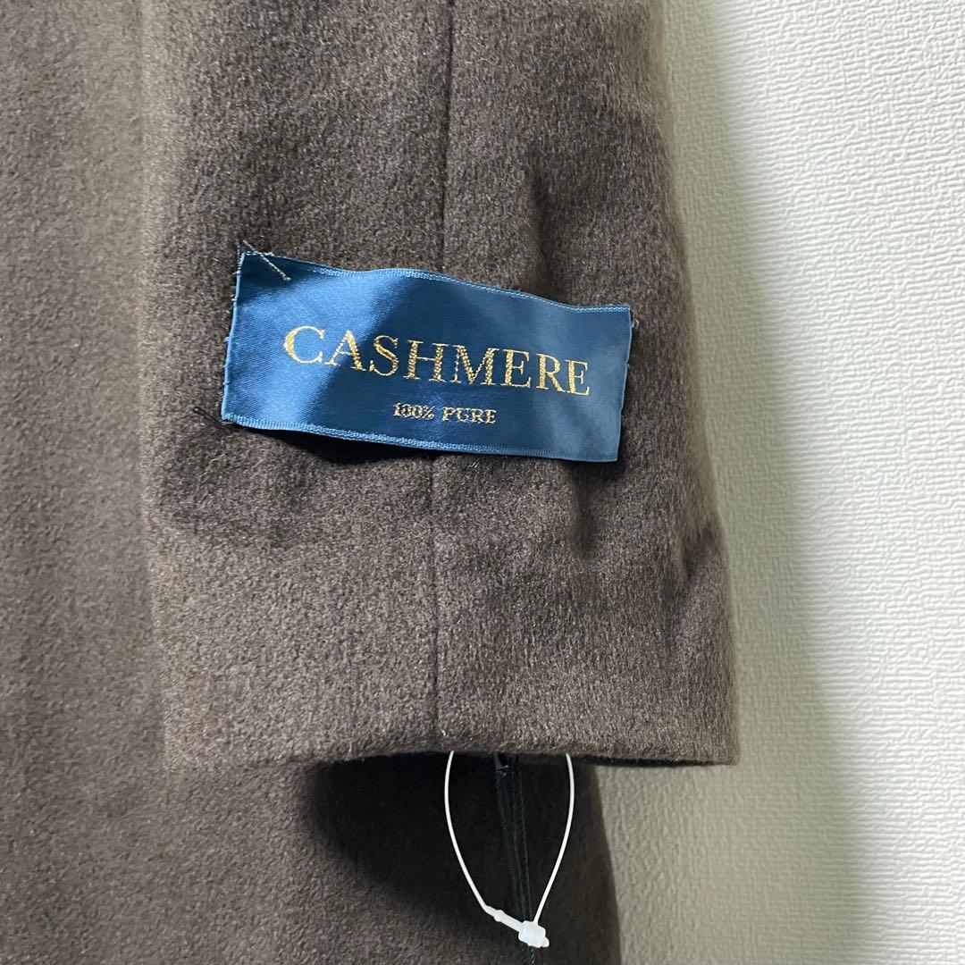 【極上の肌触り】ファーロングコート カシミヤ100 ミンク タグ付き Aライン