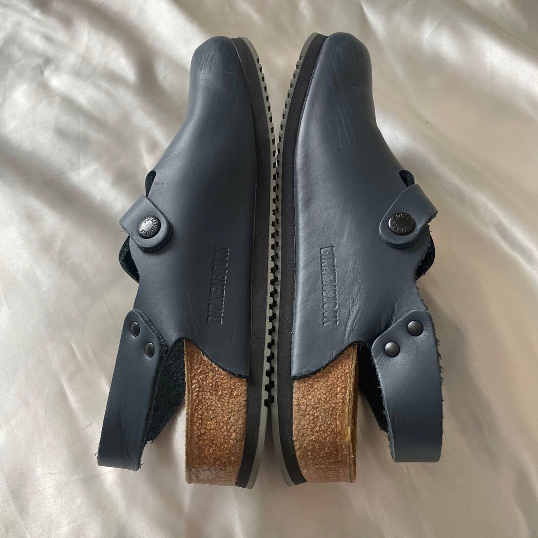 美品　ビルケンシュトック　TOKIO レザーサンダル　25.0cm ネイビー