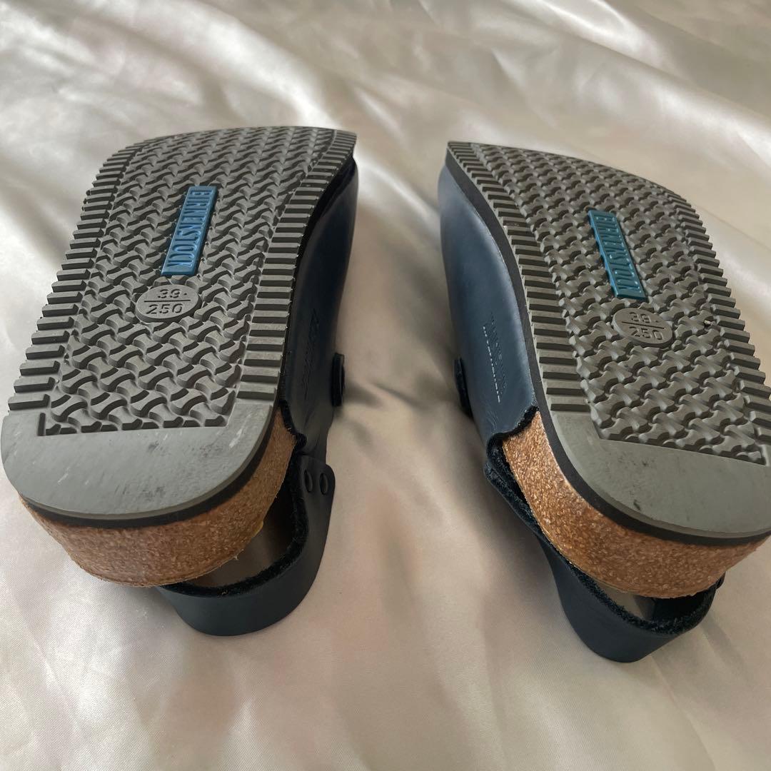 美品　ビルケンシュトック　TOKIO レザーサンダル　25.0cm ネイビー