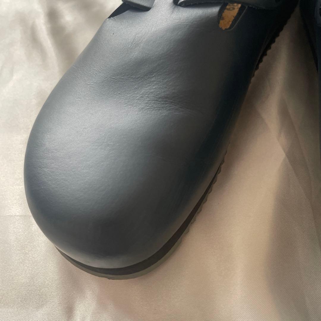 美品　ビルケンシュトック　TOKIO レザーサンダル　25.0cm ネイビー