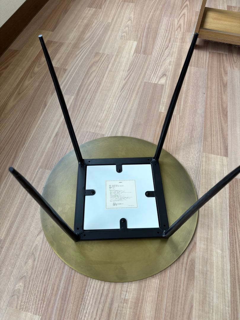 サイドテーブル・ナイトテーブル・ローテーブル KANADEMONO Round Olive Steel Side Table