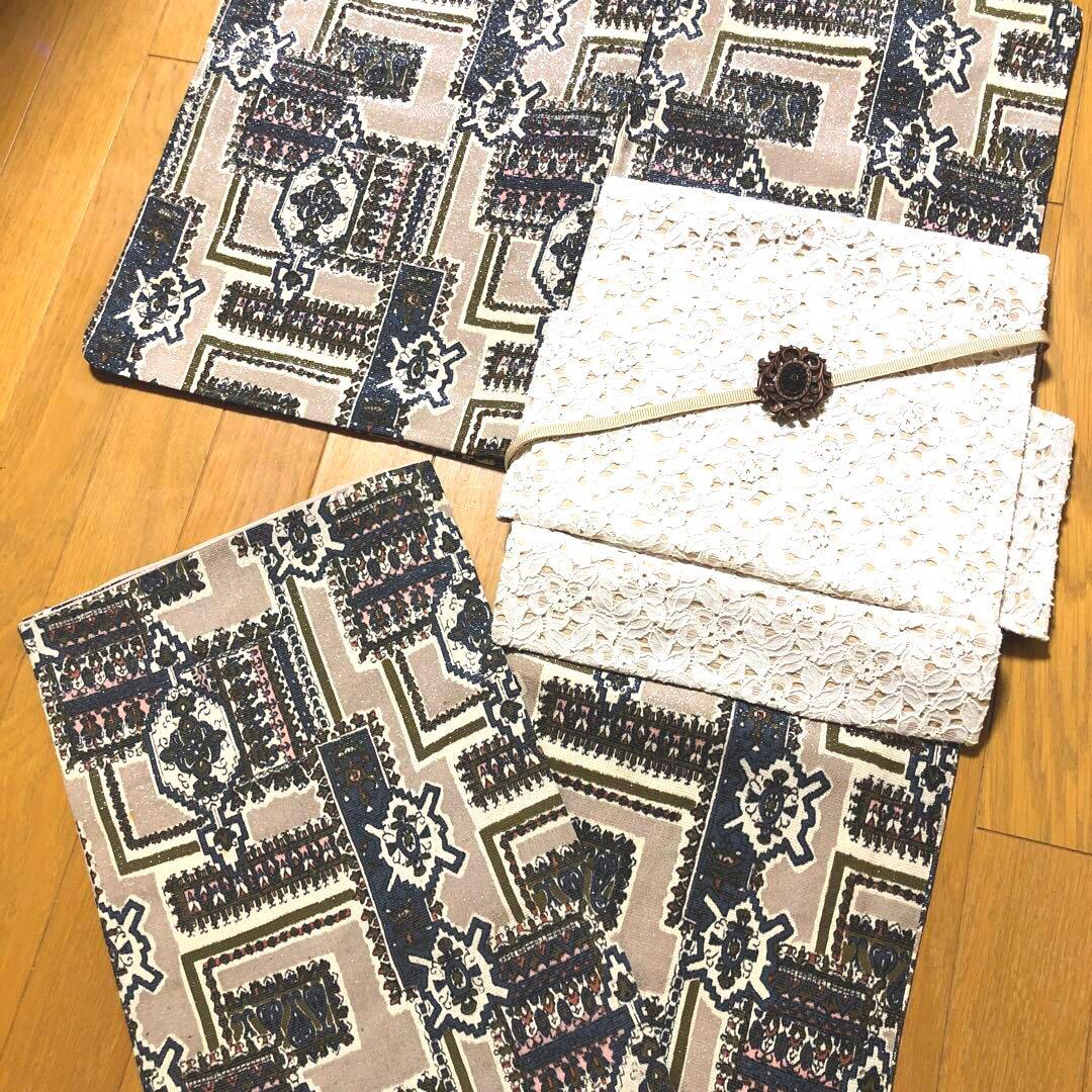 TIME SALE❤️アンティーク　正絹　マジョリカお召し　プリンセスゴシック￼