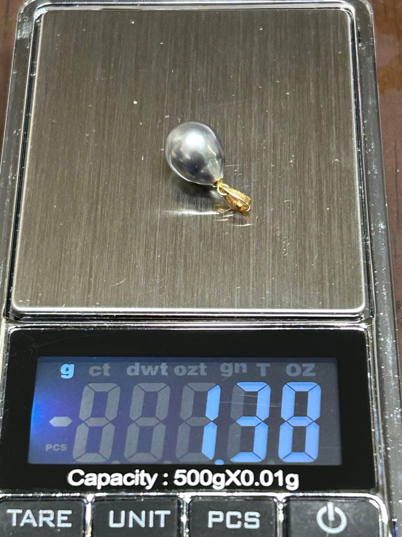 タヒチ黒蝶真珠k18ペンダントトップ