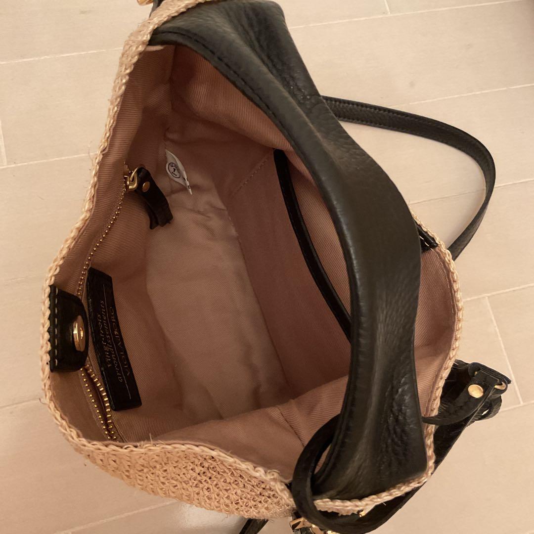 美品、ヴィオラドーロ、VIOLAd’ORO、ハンド、ショルダーバッグ、カゴバッグ