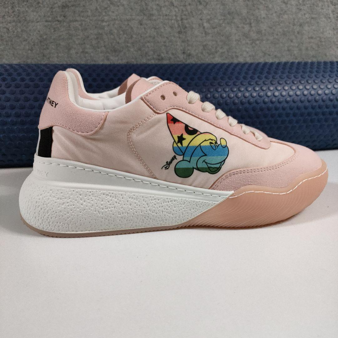37希少※ディズニー　ミッキー　✕コラボステラマッカートニーループ厚底スニーカー