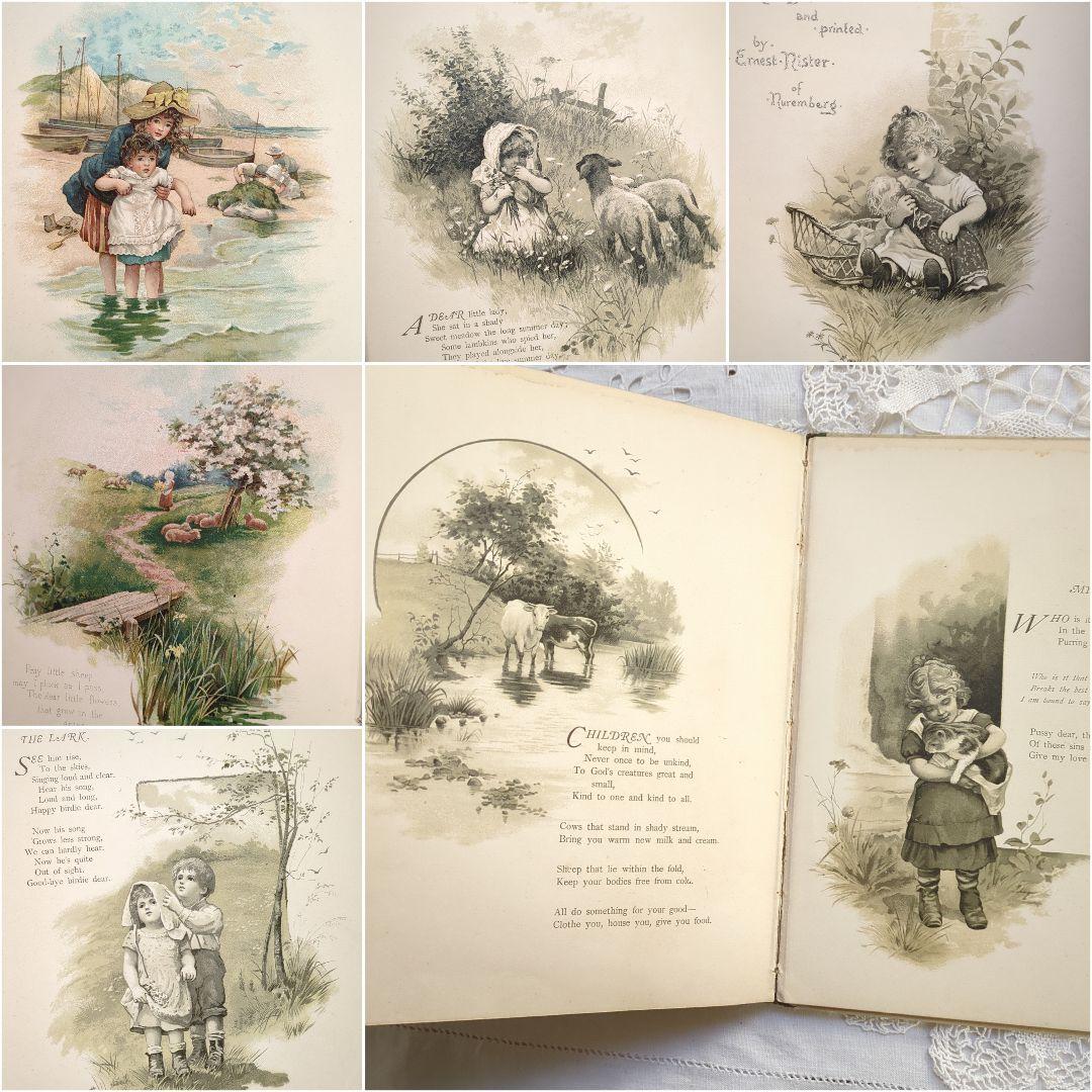 超稀少1888ハリエットベネット絵本 洋書 児童書 アンティーク ヴィクトリアン