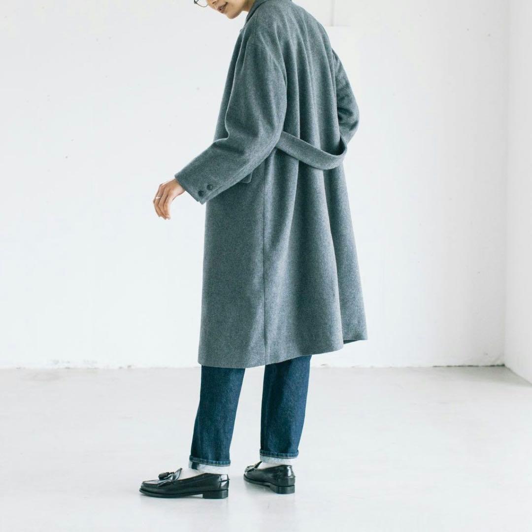 「冬のお出かけも私らしく」3WAYアレンジ襟のかろやかチェスターコート　グレー