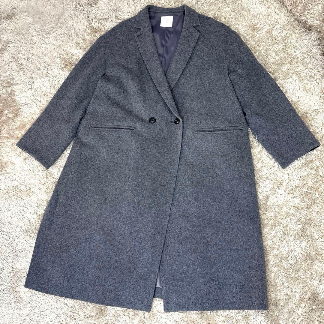 「冬のお出かけも私らしく」3WAYアレンジ襟のかろやかチェスターコート　グレー