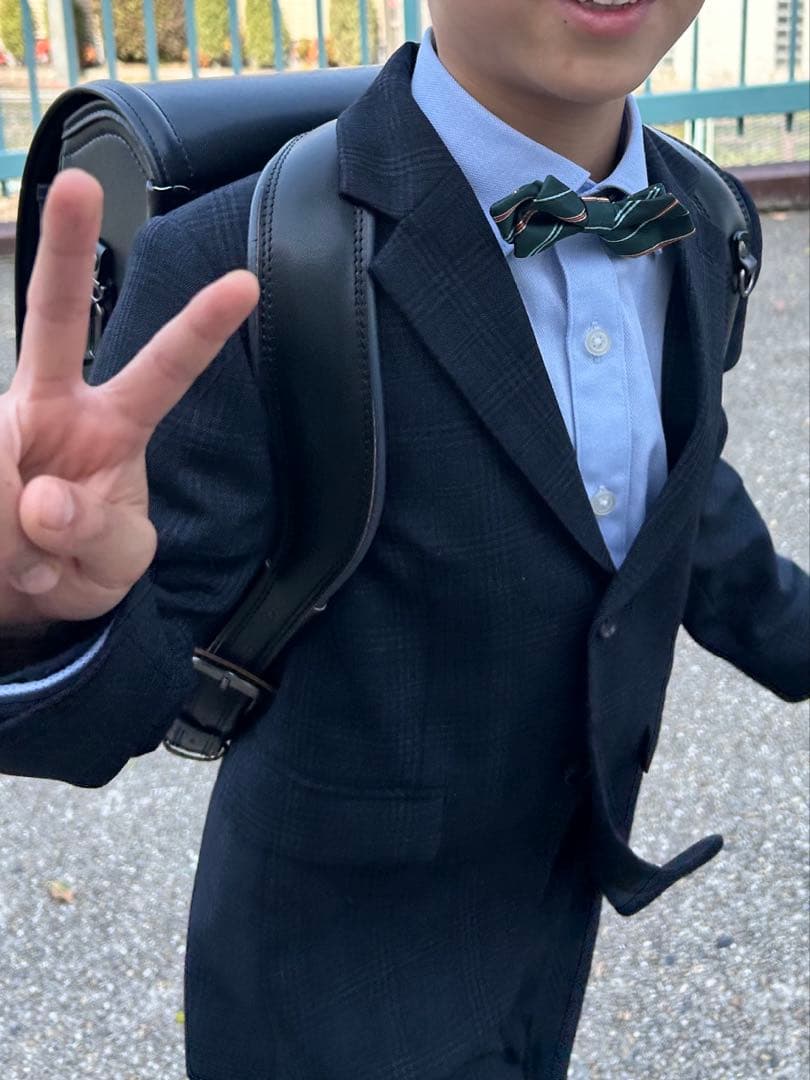 【美品】【クリーニング済】セットアップスーツ(ボウタイ、チーフ付)【BEAMS】