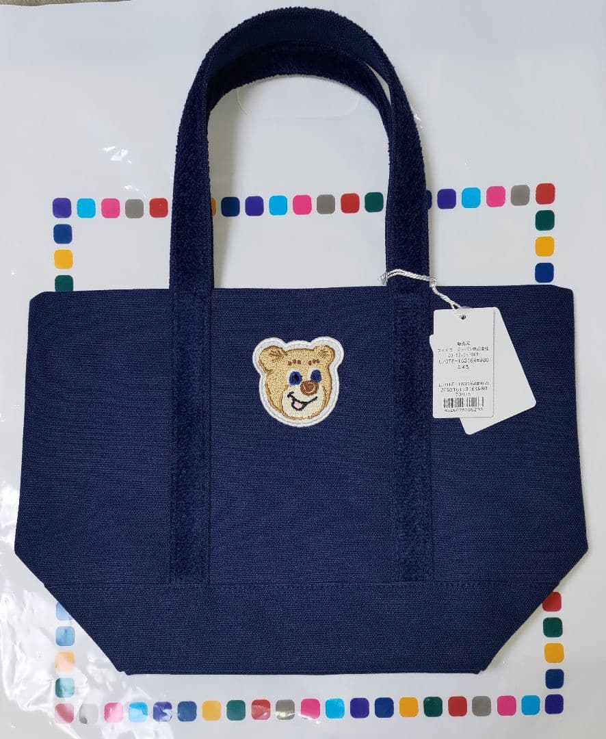 翌日発送 ラブラリー フェイラー オールドテディ ワッペントートバッグ ネイビー