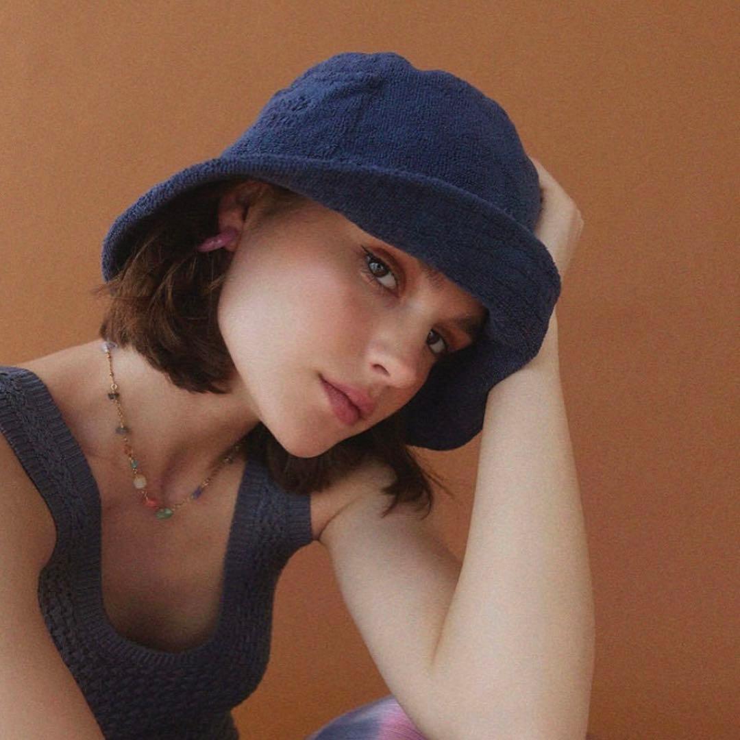 【新品タグ付】ALEXIASTAM Terry Bucket Hat Navy