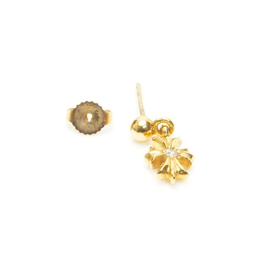 クロムハーツ 22K タイニーE CHプラス ドロップピアス ダイヤ 純正