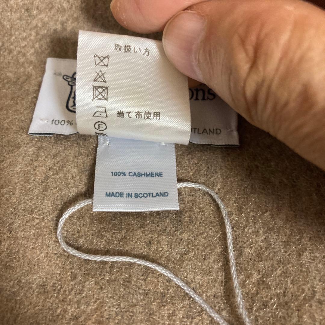 Johnstons of Elgin カシミヤマフラー 中判　正規代理店タグ付き