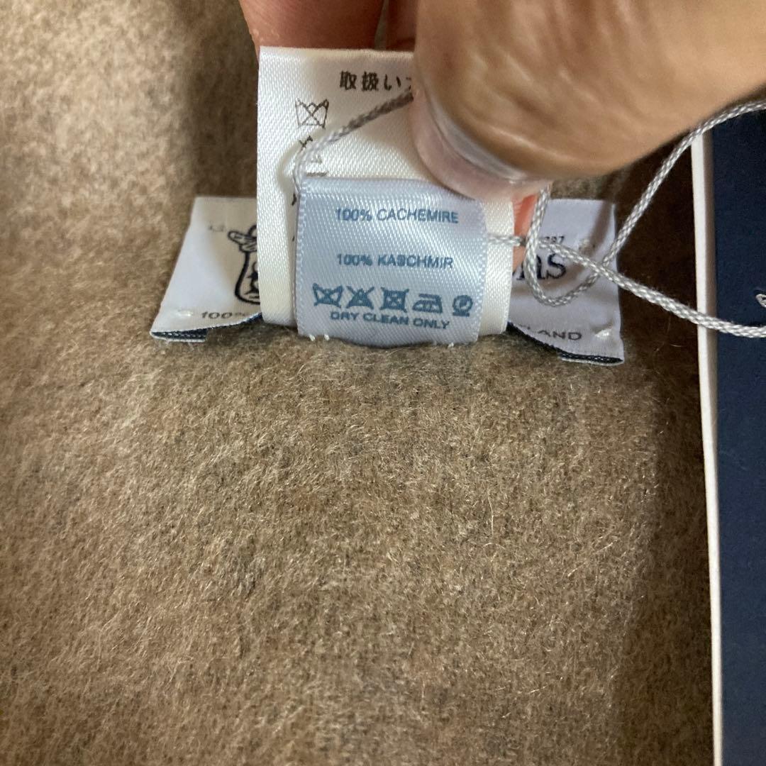 Johnstons of Elgin カシミヤマフラー 中判　正規代理店タグ付き