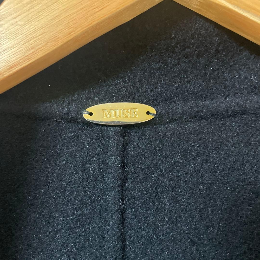 ウールアンゴラリバーコート　ブラック