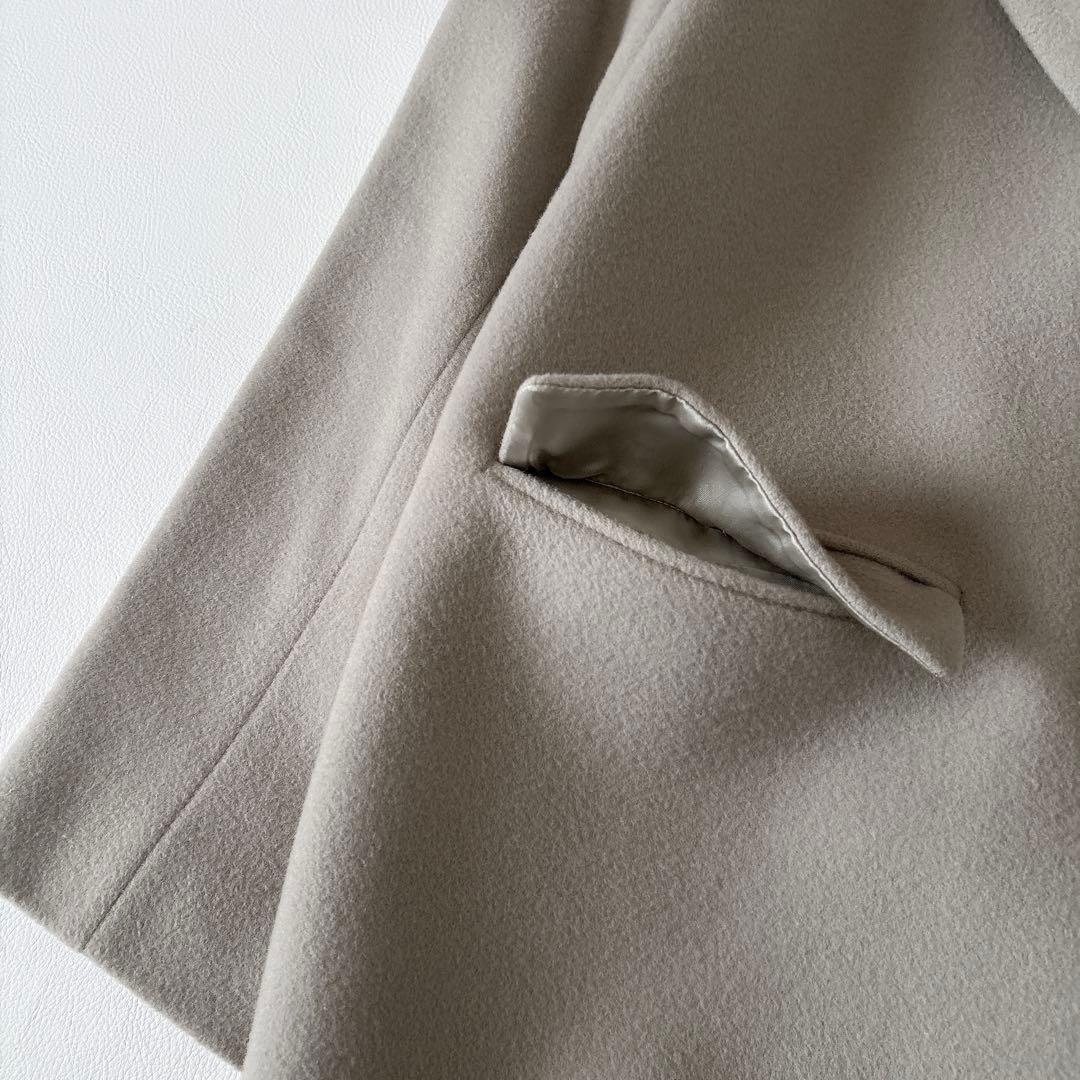 BEIGE, ウールカシミヤ混 チェスターコート グレー 4 ゆったり