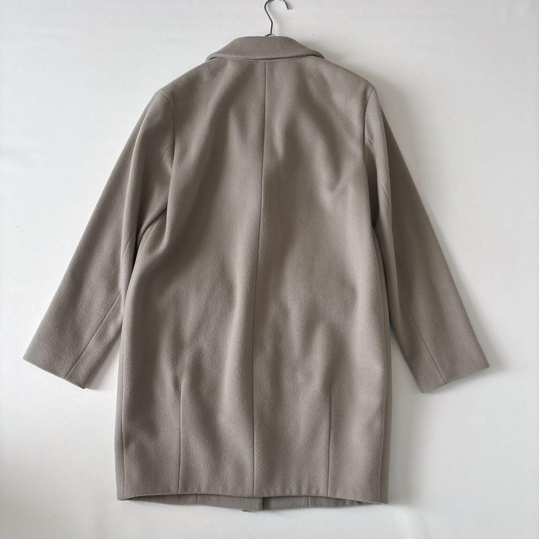 BEIGE, ウールカシミヤ混 チェスターコート グレー 4 ゆったり