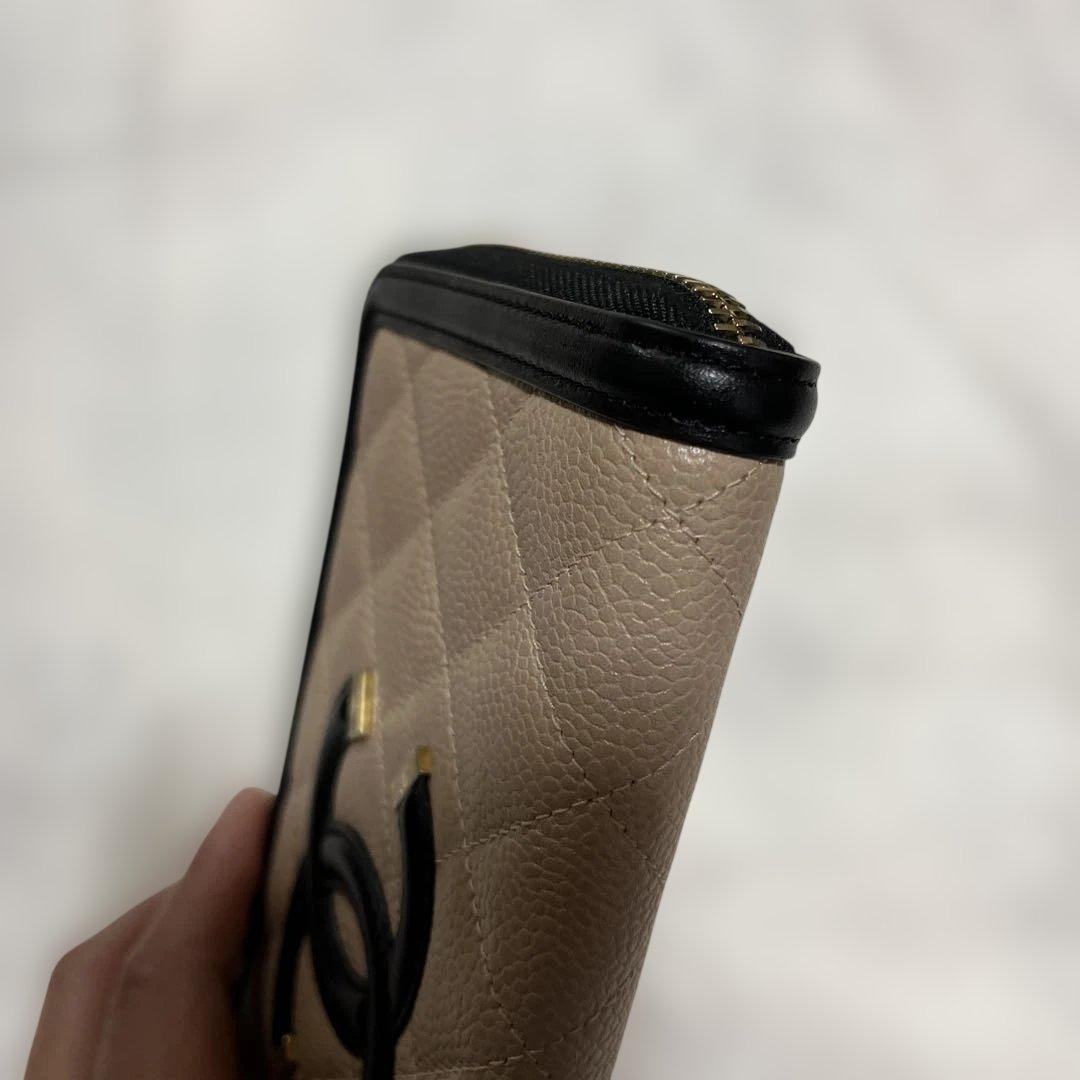 CHANEL ココマーク CCフィリグリー ジップウォレット
