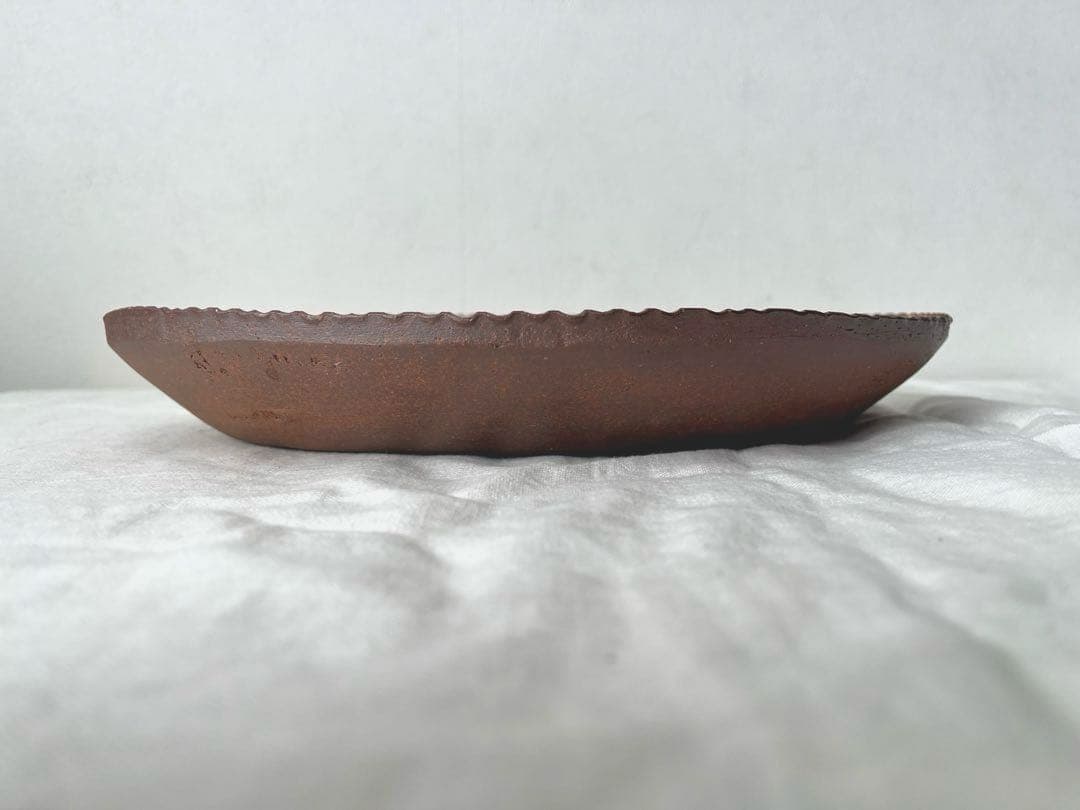 十場天神　つくも窯　スリップウェア　オーバル皿