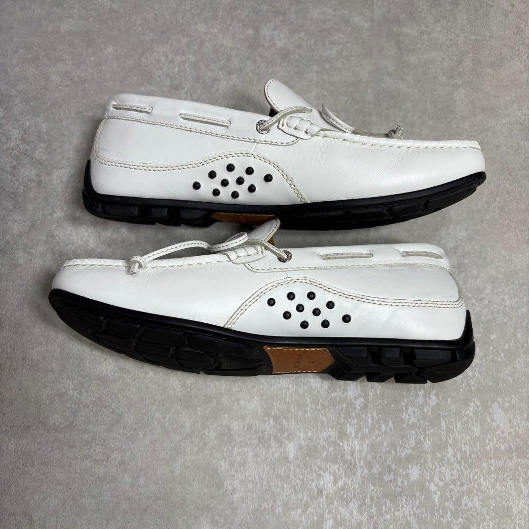 超美品 リーガル 55PR デッキ ドライビングシューズ ローファ 白　25cm