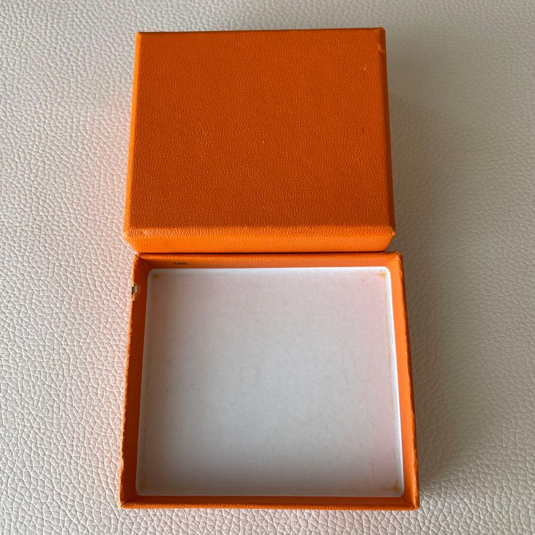 エルメス HERMES グローブホルダー シルバー×茶　美品