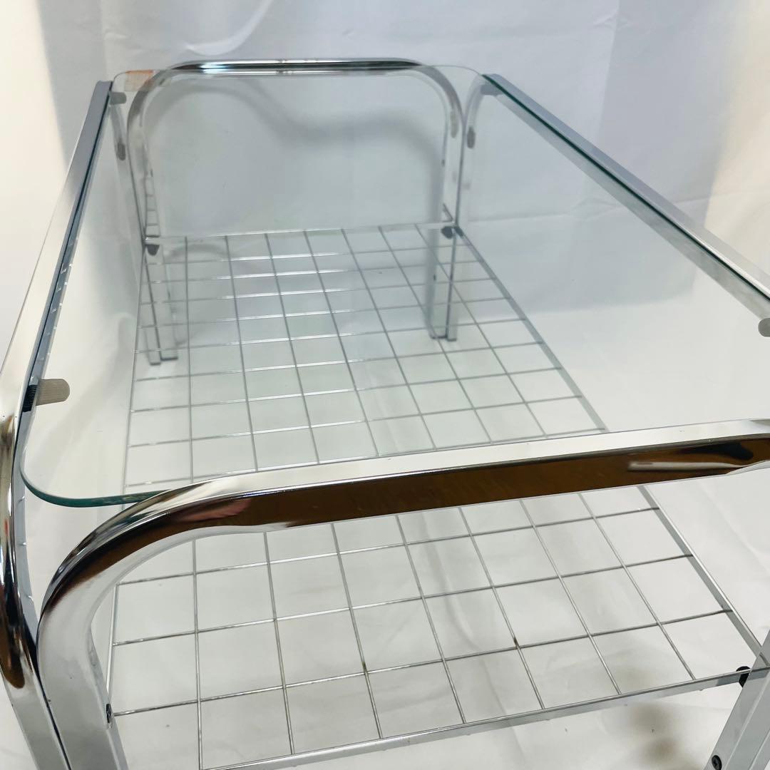 レトロポップ 昭和レトロ 80‘s ガラス センターテーブル コーヒーテーブル